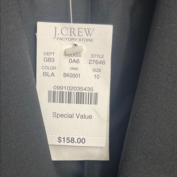 NWT, J.Crew Black Blazer - Picture 3 of 7